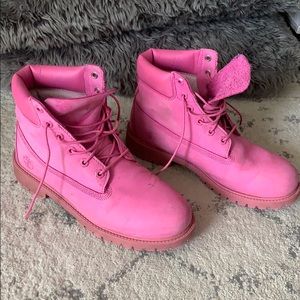 all pink timberlands